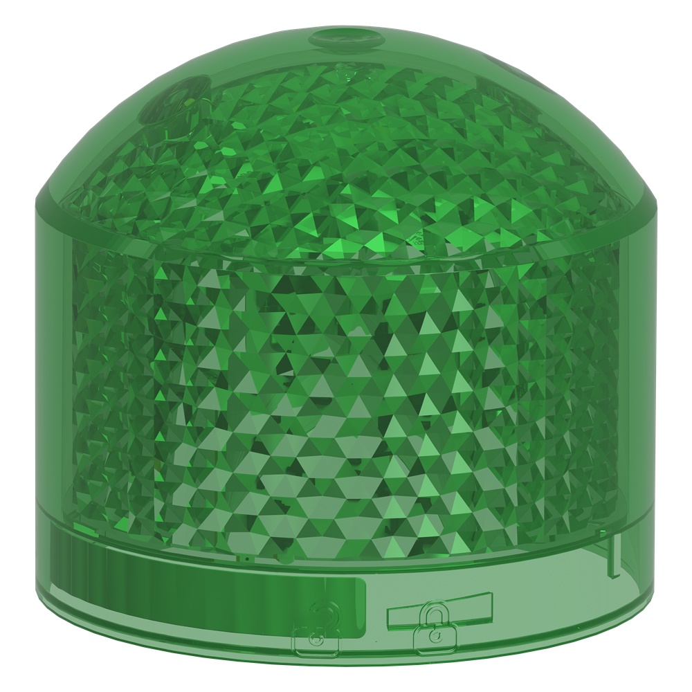 Elemento luminoso singolo verde Harmony XVB7 LED 24V IP66 per segnalazione industriale