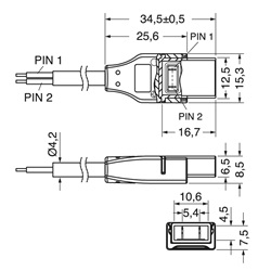 Connettore 4 poli strip-wire 220V alta qualità per impianti elettrici illuminazione
