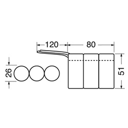 Pacco batterie Ni-Cd 3,6V 2200mAh formato C per dispositivi elettrici affidabile e duraturo