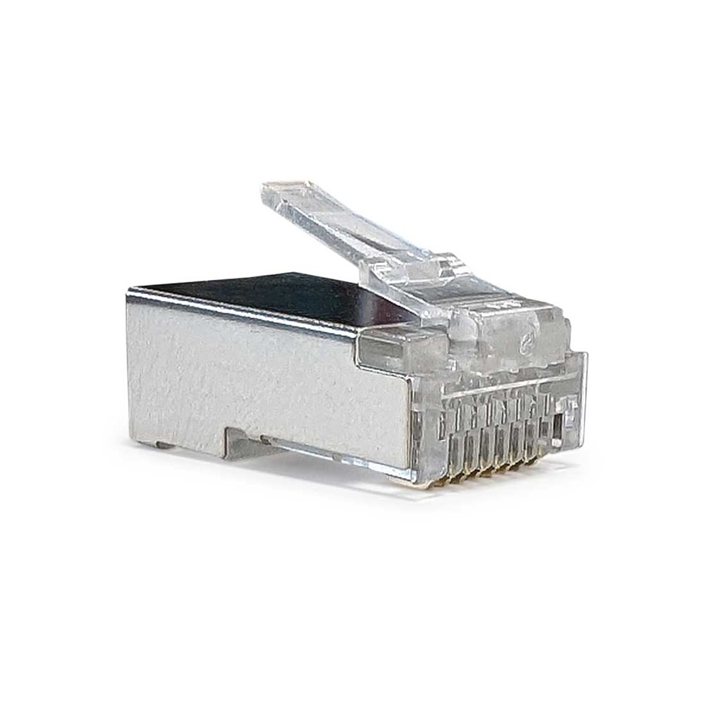 Plug CAT6 schermato 8 poli RJ45 per cablaggio rete