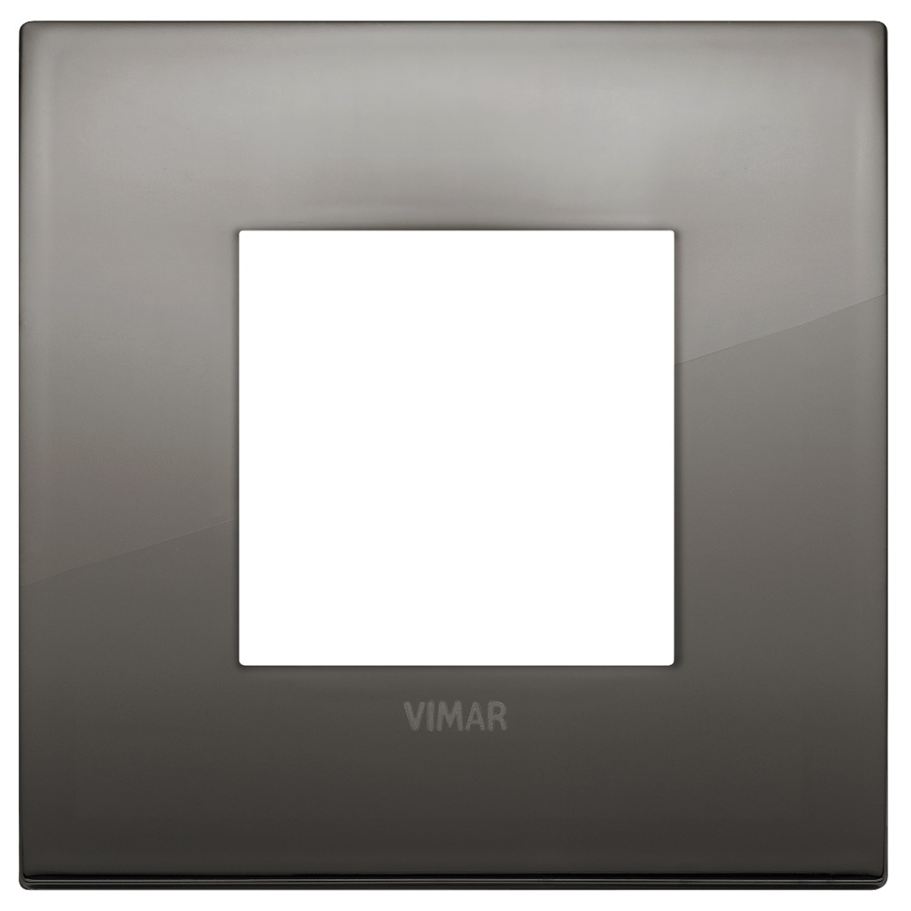Placca Classic 2 moduli metallo cromo nero per installazioni elettriche