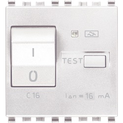 Interruttore magnetotermico differenziale 1P+N C16 6mA 2 moduli bianco uso civile