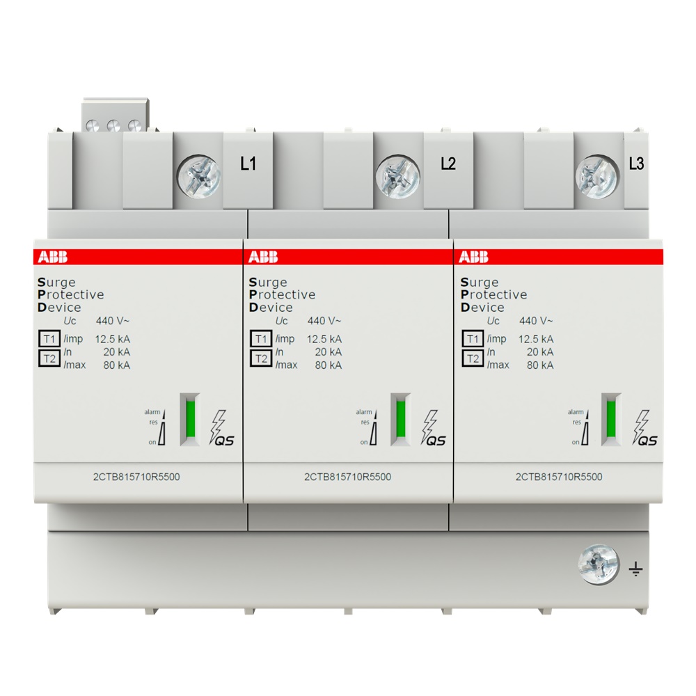 Protezione sovratensioni tipo 1-2 trifase 12,5 kA 440 V per impianti elettrici industriali e civili