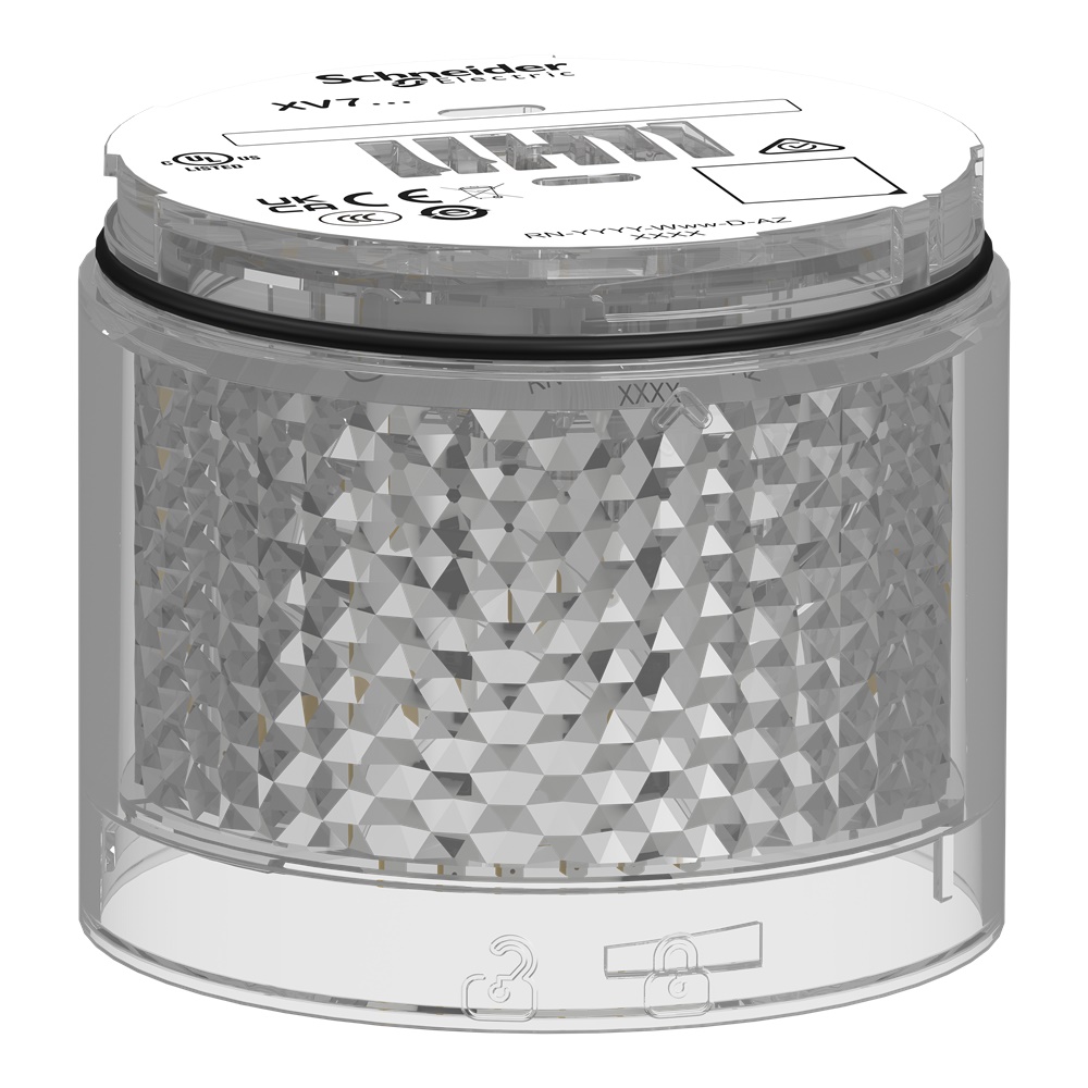 Elemento luminoso multifunzione trasparente Harmony XVB7 Ø70mm LED 24V IP66 per segnalazione industriale