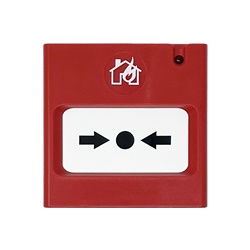 Pulsante manuale wireless indirizzato allarme compatibile moduli espansione Comelit IP40 EN54-11/25 durata batteria 10 anni