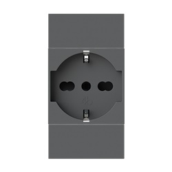 Presa elettrica P40 Bticino Living Now 16A 2 moduli nero per impianti residenziali
