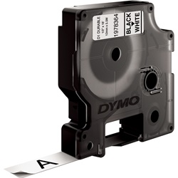 Nastro etichettatrice D1 Durable 12mmx5,5m nero su bianco per applicazioni elettriche professionali