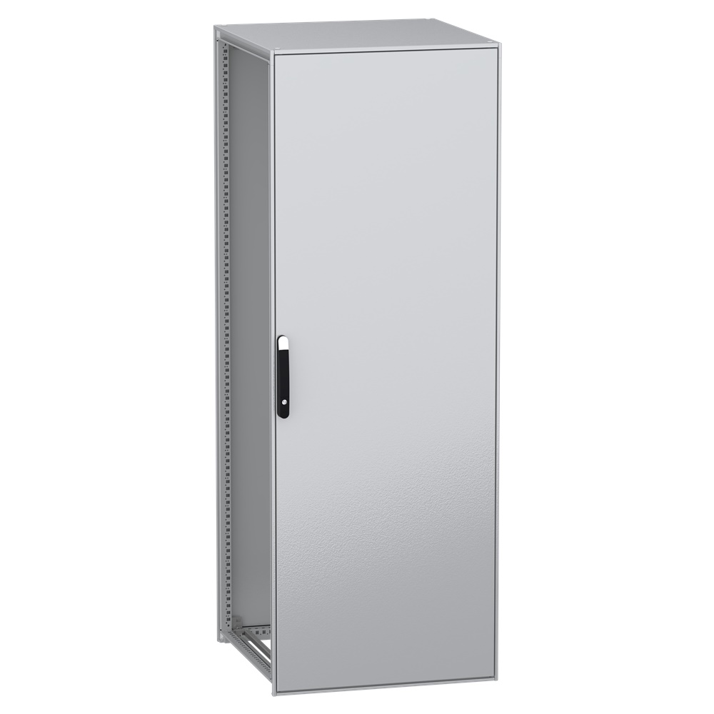 Armadio elettrico modulare a pavimento acciaio decarbonizzato IP55 2200x800x800 mm resistente urti IK10 uso industriale