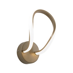 Applique LED 8W oro satinato design moderno per interni IP20 luce calda 3000K