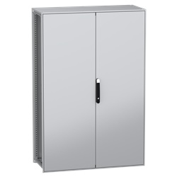 Armadio modulare a pavimento PanelSeT SFN acciaio decarbonizzato 1800x1200x500 mm 2 porte IP55 resistente urti IK10 multiuso