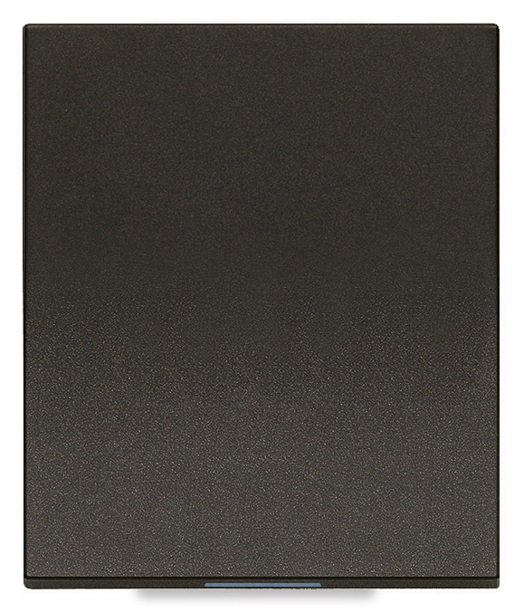 Tasto intercambiabile 2 moduli fascio luce verticale nero per impianti elettrici