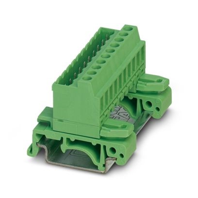Connettore guida DIN 14 poli 2,5 mm² verde 12A