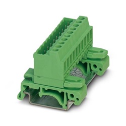 Connettore guida DIN 14 poli 2,5 mm² verde 12A