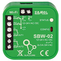 Ricevitore Wi-Fi 2 canali apricancello 12-24V AC/DC per domotica residenziale e commerciale