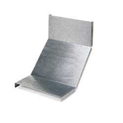 Coperchio deviazione 90° salita 60mm acciaio zincato protezione cavi impianti elettrici