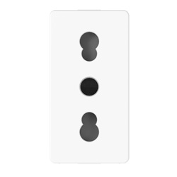 Presa elettrica 2 poli+terra 10/16A standard italiana bianca per impianti domestici e professionali