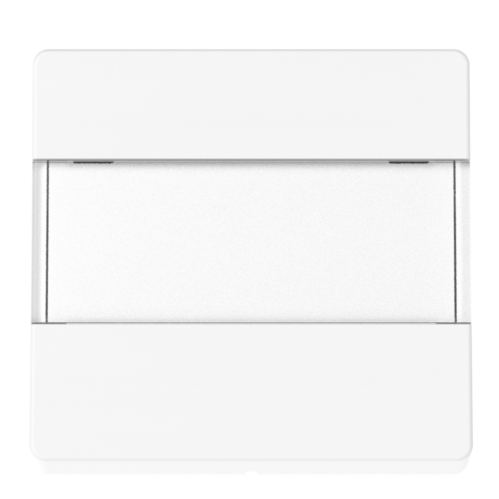 Targa portanome 1 polo 2 moduli bianco resistente per impianti elettrici civili industriali
