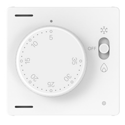Termostato digitale compatto 2 moduli bianco controllo temperatura estate/inverno casa e ufficio