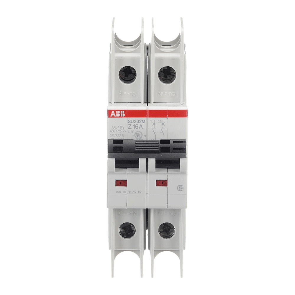 Interruttore automatico Miniature Circuit Breaker SU202M 2P 16A Z 10kA UL489 per impianti residenziali e commerciali