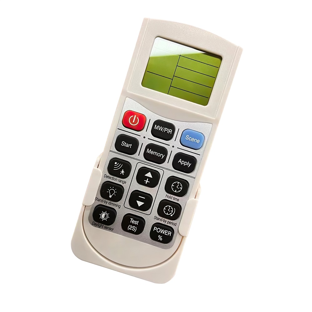 Telecomando compatto per sensori infrarossi e microonde controllo preciso automazione sicurezza