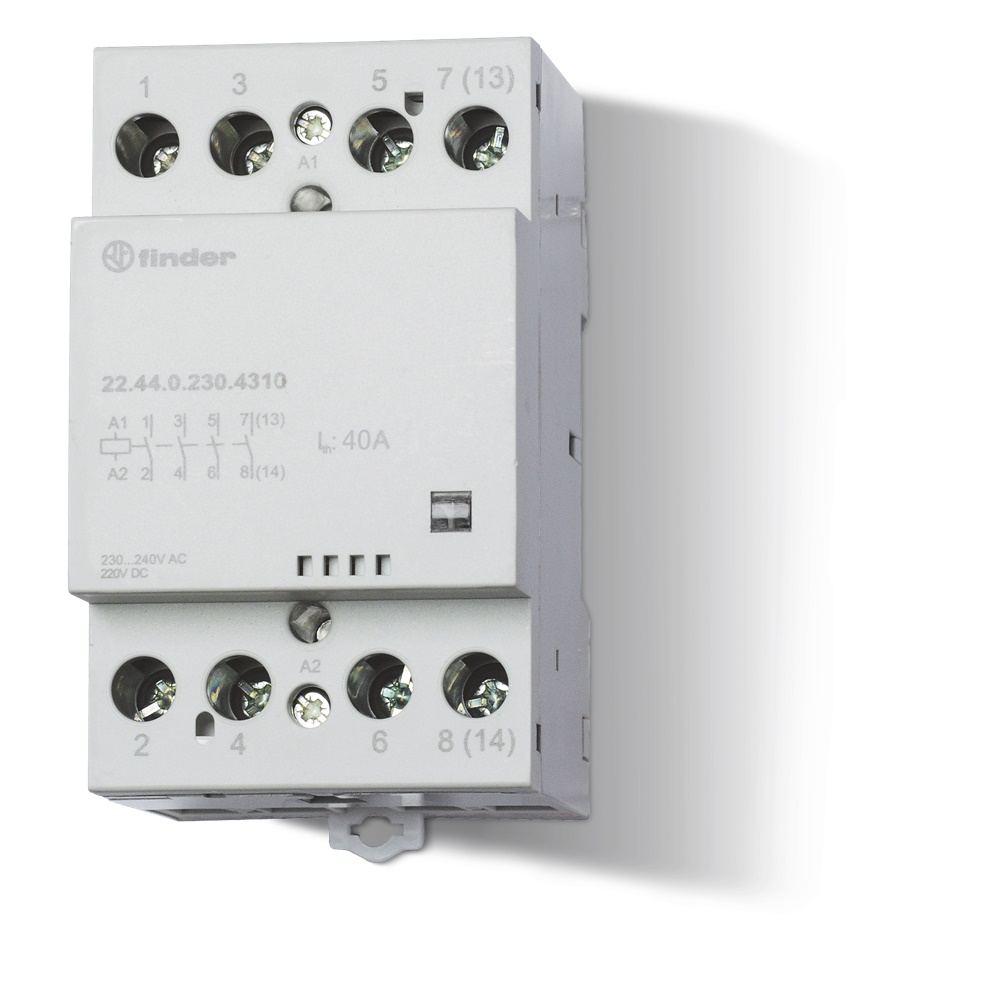 Contattore elettrico 63A 3NO+1NC compatto 52mm per impianti civili e industriali