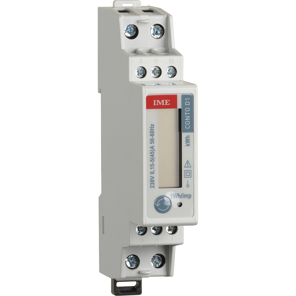 Contatore monofase ENERGY MET 5A monitoraggio consumi elettrici residenziale e commerciale