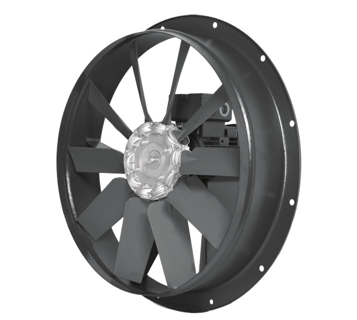 Aspiratore elicoidale 630 mm motore trifase 1,1 kW classe F per impianti industriali e civili