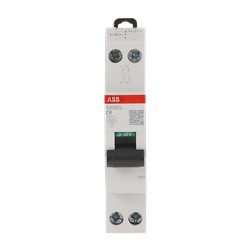 Interruttore automatico bipolare S202C 2 poli 6 A curva C 4,5 kA protezione circuiti elettrici civile industriale