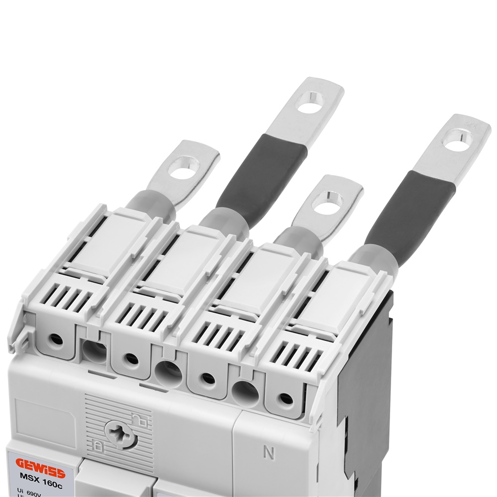 Copriterminali posteriore 3 poli protezione morsettiere impianti elettrici MSX