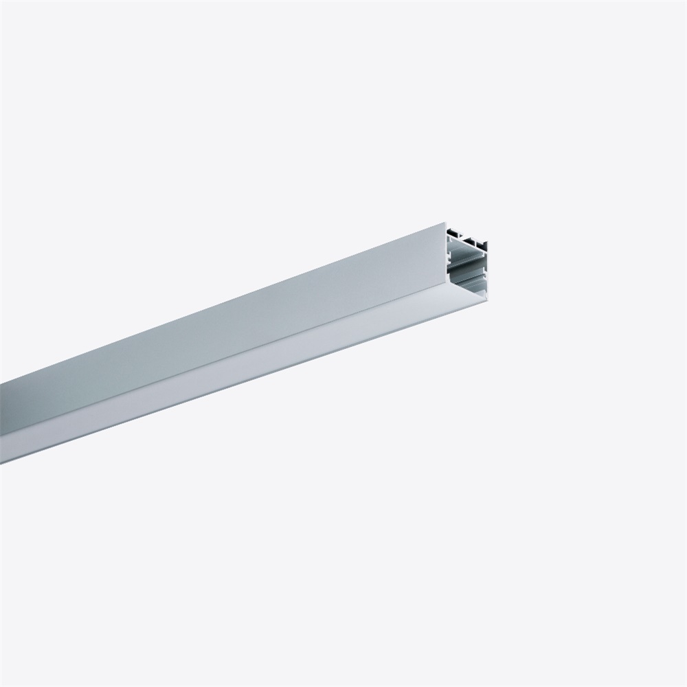 Profilo LED alluminio 35x35 mm doppia strip IP20 IK08 installazione superficie sospensione