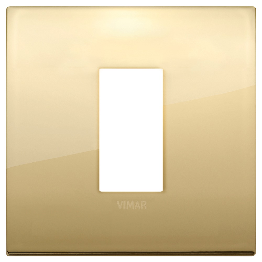 Placca Classic 1 modulo metallo finitura oro per impianti elettrici resistenza durata design elegante