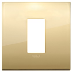 Placca Classic 1 modulo metallo finitura oro per impianti elettrici resistenza durata design elegante
