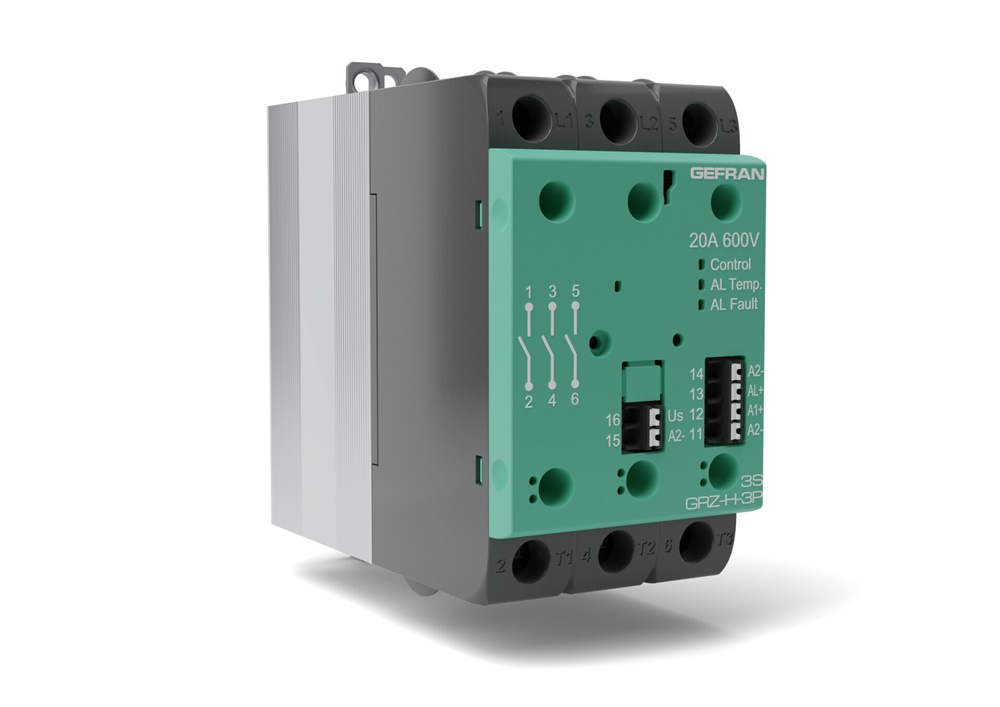 Rele statico trifase compatto 75A controllo riscaldamento industriale Zero Crossing