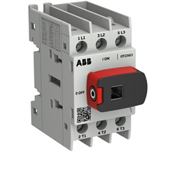 Switch disconnettore OT25G1-3BS 3 poli montaggio su guida DIN con manopola bloccabile