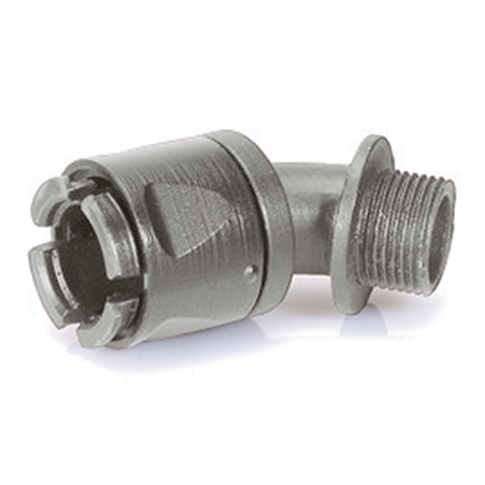 Raccordo LGP 45° D10 PG11 Grigio PA6.6 antincendio per cablaggio elettrico