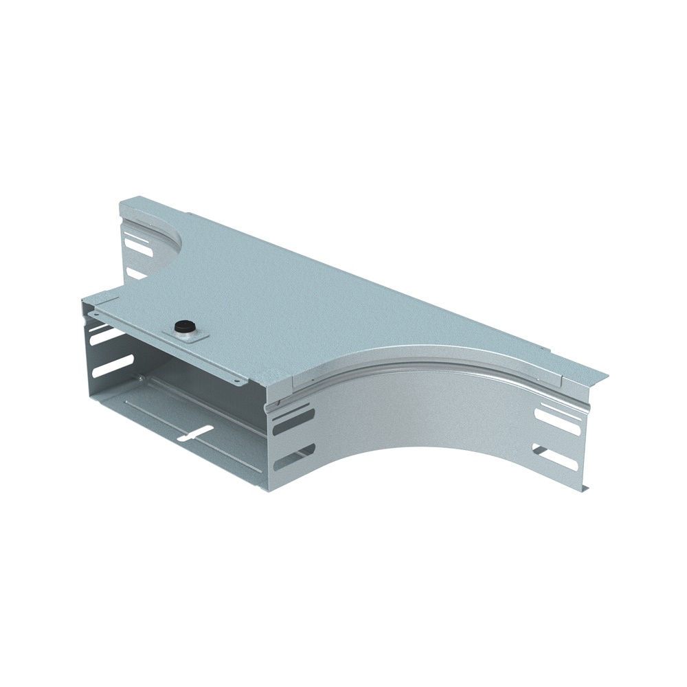 Derivazione laterale a T 200x75 mm acciaio zincato caldo con coperchio per impianti elettrici