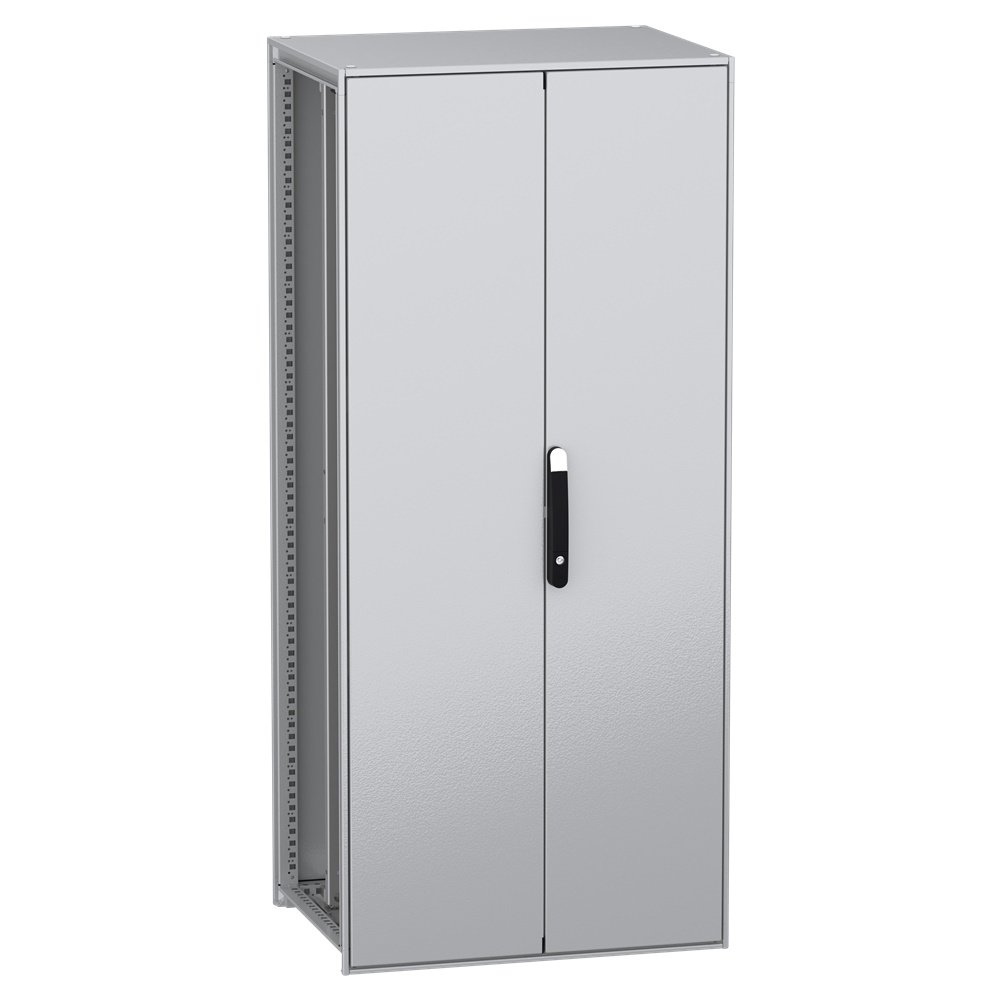 Armadio modulare elettrico acciaio decarbonizzato 1800x800x600mm 2 porte IP55 IK10 multiuso