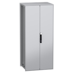 Armadio modulare elettrico acciaio decarbonizzato 1800x800x600mm 2 porte IP55 IK10 multiuso