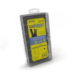 Guaina termorestringente nera kit spezzoni assortiti poliolefina 2:1 isolamento cavi elettrici basso spessore