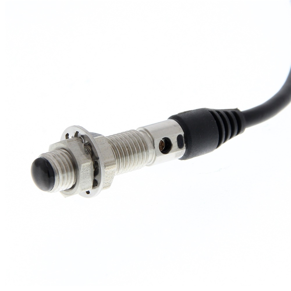 Sensore cilindrico M6 acciaio AISI303 reflex 50mm impulso luce NPN cavo 2m