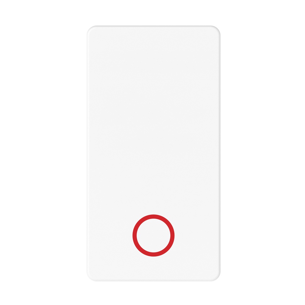 Pulsante elettrico bianco 1 polo NC+NA 10A per interruzione e arresto impianti elettrici
