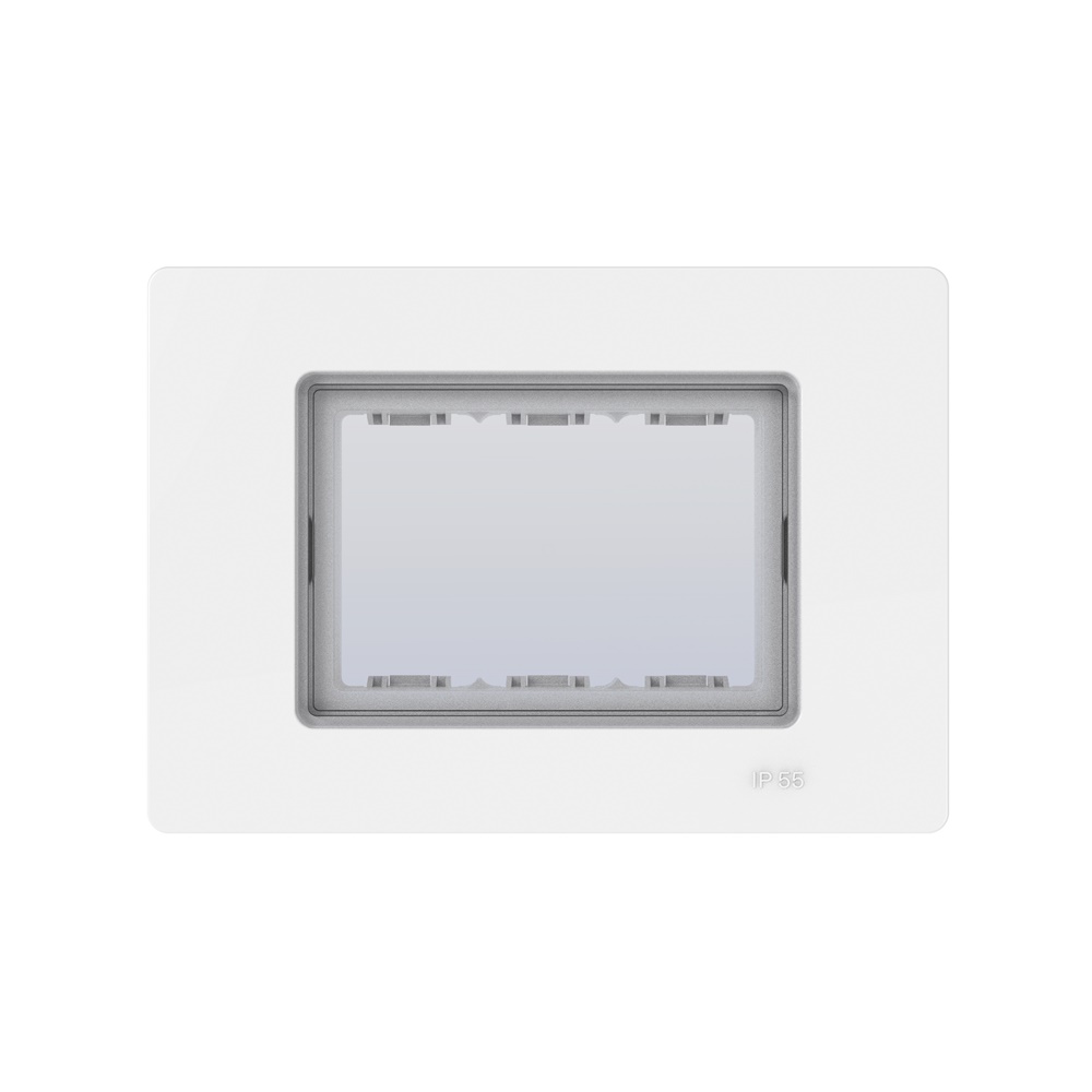 Placca stagna 3M IP55 bianco protezione polvere e acqua per impianti elettrici industriali e domestici