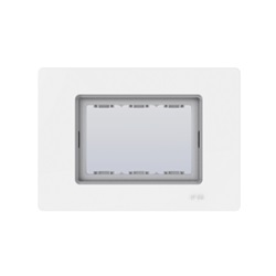 Placca stagna 3 moduli IP55 bianco protezione polvere e acqua per impianti elettrici industriali e domestici