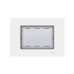 Placca stagna 3 moduli IP55 bianco protezione polvere e acqua per impianti elettrici industriali e domestici