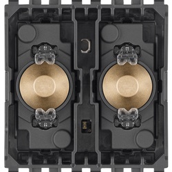 Comando domotico Vintage 2 leve 2 moduli LED RGB oro satinato per automazione casa