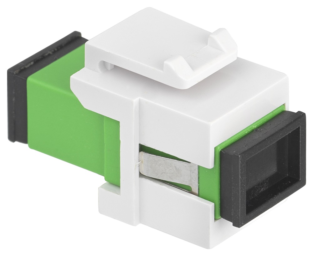 Bussola Keystone fibra ottica monomodale 9/125 µm tipo SC/APC con aggancio Keystone