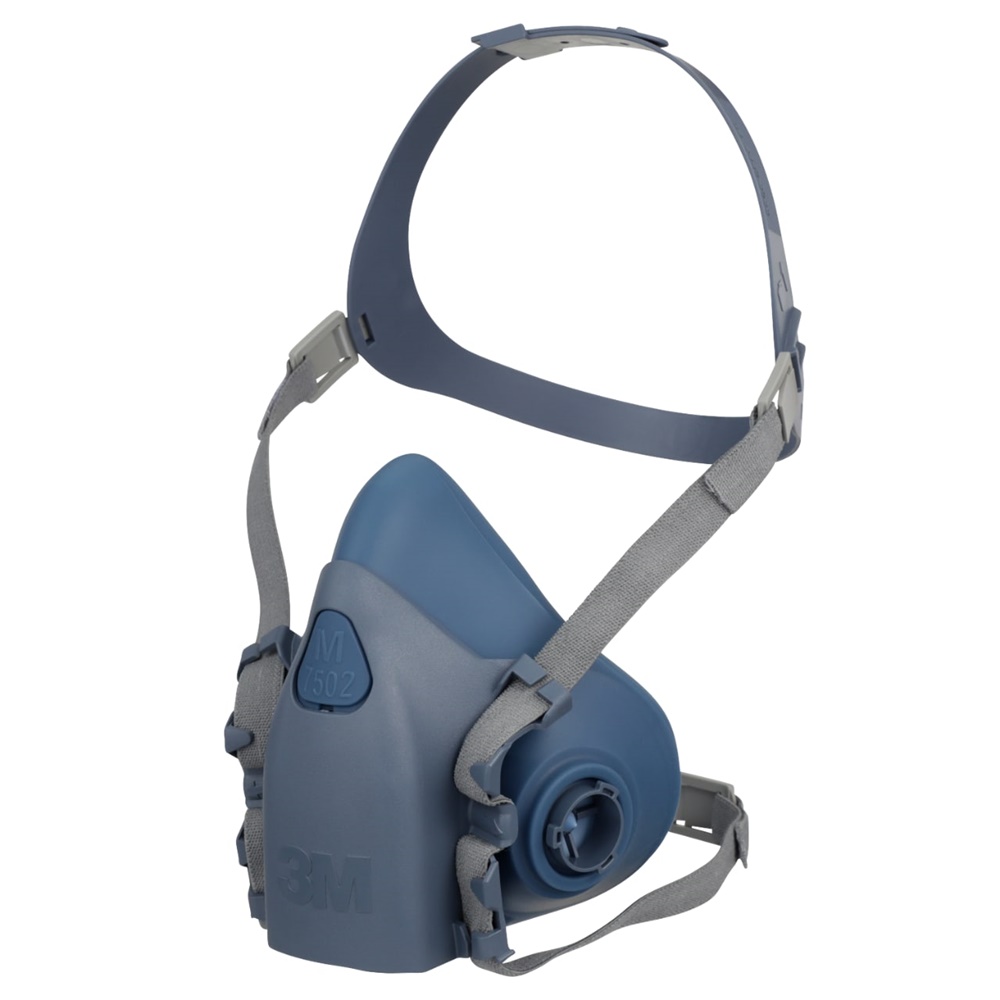 Respiratore semimaschera 3M serie 7500 silicone valvola Cool Flow protezione gas vapori particelle uso industriale