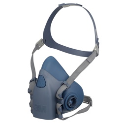 Respiratore semimaschera 3M serie 7500 silicone valvola Cool Flow protezione gas vapori particelle uso industriale