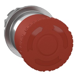 Testa fungo arresto emergenza ergonomica materiali resistenti sicurezza impianti elettrici industriali