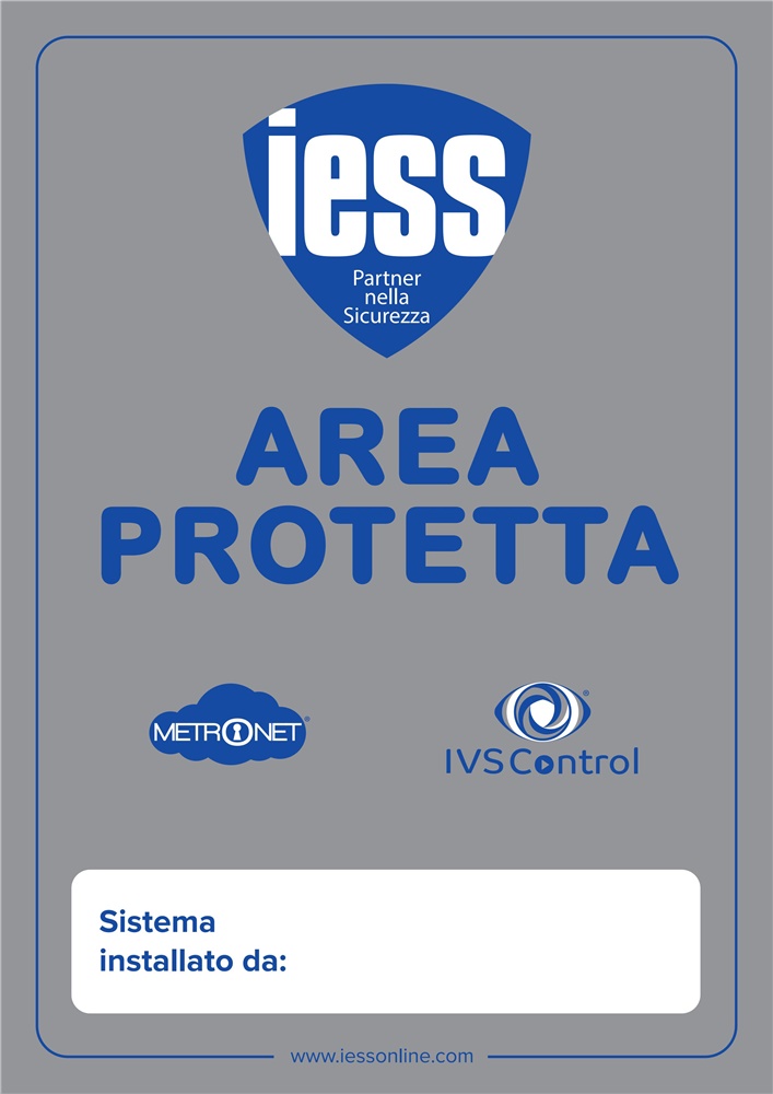Kit 5 cartelli alluminio AREA PROTETTA 210x297 mm segnaletica sicurezza esterno interno